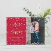 Cartes d'annonce de grossesse pour Noël en photo r (Debout devant)