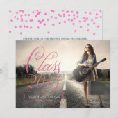 Cartes d'annonce de la remise des diplômes de la p (Devant / Derrière)