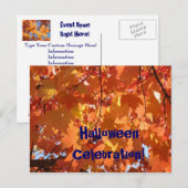 Cartes d'annonce de l'événement Holloween Celebrat (Devant / Derrière)