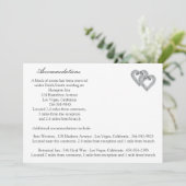 Cartes d'annonce de mariage blanc Hearts (Debout devant)