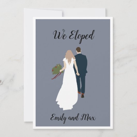 Cartes d'annonce de mariage simple "Nous nous somm (Devant)
