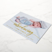 Cartes d'annonce de naissance avec calligraphie mi (Rotation)