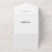 Cartes d'annonce de naissance avec calligraphie mi (Dehors)