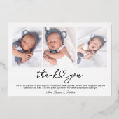 Cartes d'annonce de naissance photo avec un joli s (Verso)