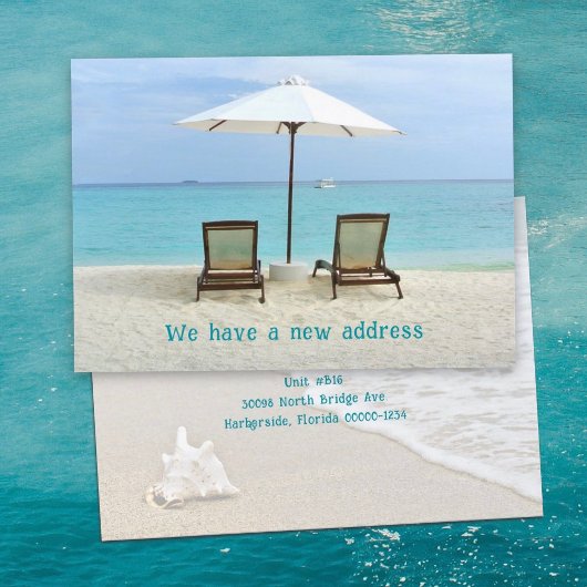 Cartes d'annonce d'une nouvelle adresse de chaises