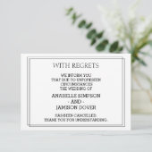 Cartes d'annulation d'annonce de mariage (Debout devant)