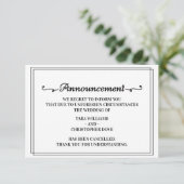 Cartes d'annulation d'annonce de mariage (Debout devant)