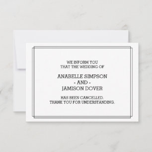 Cartes d'annulation d'annonce de mariage