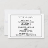 Cartes d'annulation du Faire-part mariage (Devant)