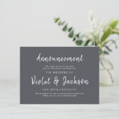 Cartes d'annulation minimalistes du mariage de scr (Debout devant)