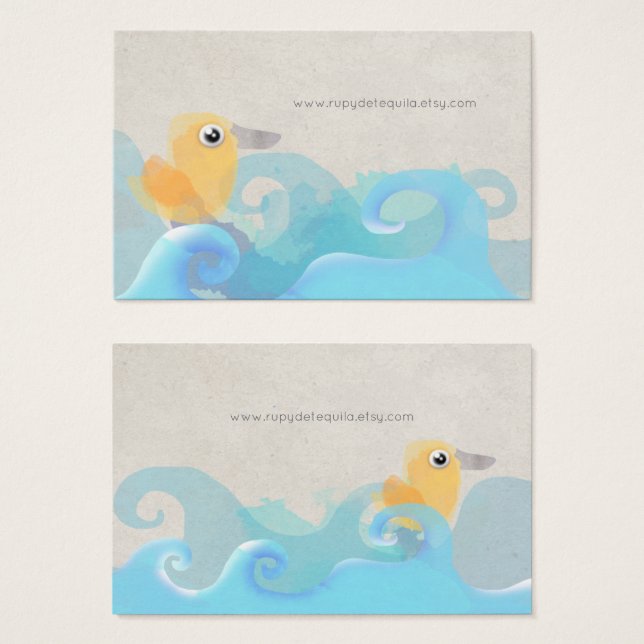 CARTES D'APPEL BÉBÉ DUCK (Devant & derrière)