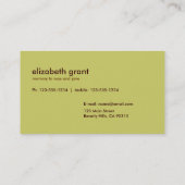 Cartes d'appel d'affaires de fleur funeste (Dos)