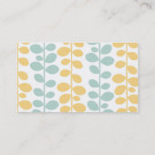 Cartes d'appel des vignes vertes et jaunes (Dos)