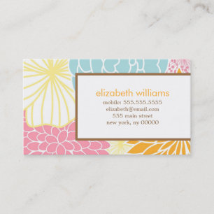 Cartes d'appel florales élégantes