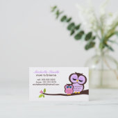 Cartes d'appel Maman et Baby Owl (Debout devant)