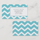 Cartes d'appel Motif Aqua Zig Zag Chevron (Devant / Derrière)