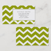 Cartes d'appel Motif Green Zig Zag Chevron (Devant / Derrière)