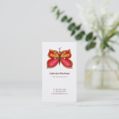 Cartes d'appel pour mamans papillons rouges (Debout devant)