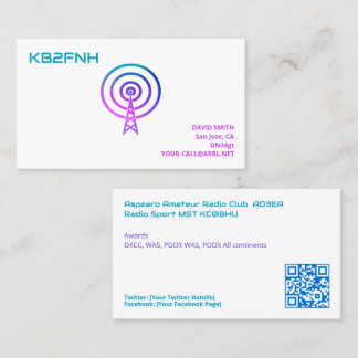 Cartes d'appel radio de jambon QR personnalisées