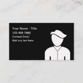 Cartes d'appel simples pour contacts masculins (Devant)