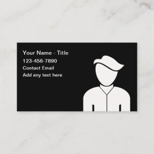 Cartes d'appel simples pour contacts masculins