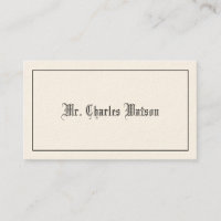Cartes d'appel victoriennes de Gentleman