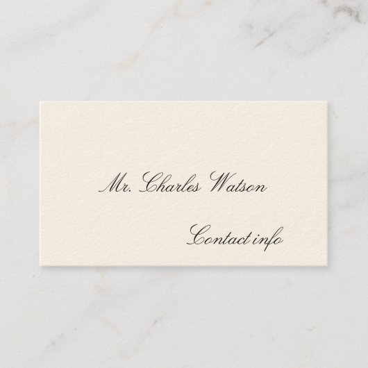 Cartes d'appel victoriennes de Gentleman (Devant)