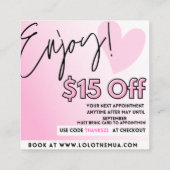 Cartes d'appréciation (Dos)