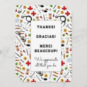 Cartes d'appréciation pour infirmières (Devant / Derrière)