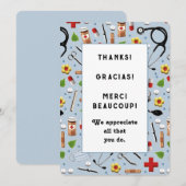Cartes d'appréciation pour infirmières (Devant / Derrière)