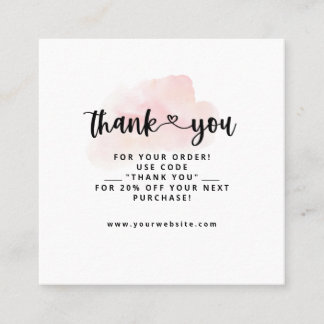 Cartes d'aquarelle Merci pour l'entreprise