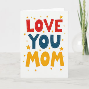 Cartes d'art avec étoiles pour maman que j'aime