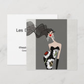 Cartes d'art d'illustration de mode Élégance dévoi (Devant / Derrière)