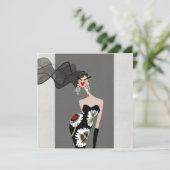 Cartes d'art d'illustration de mode Élégance dévoi (Debout devant)
