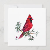 Cartes d'art du Cardinal en Aquarelle par Amy DeVa (Devant)
