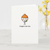 Cartes d'art mignon pour les roux (Fleur jaune)