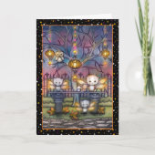 Cartes d'art mignonnes de Kitty Fairies Halloween (Devant)