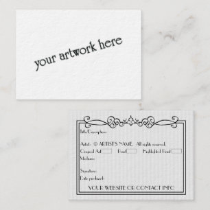 Cartes d'art miniature Blank ACEO d'artistes avec