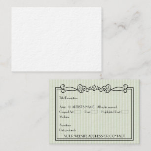 Cartes d'art miniature Blank ACEO de l'artiste ave