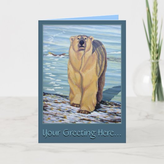 Cartes d'art Ours Polaire Cartes d'art Faune Perso (Devant)