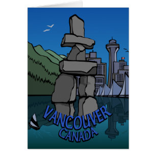 Cartes d'art souvenirs de Vancouver BC Cartes Cust
