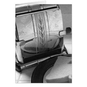 Cartes d'art vierges du grille-pain de cuisine vin