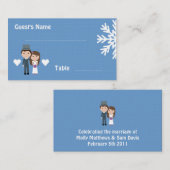 Cartes d'assise de la mariée et de la chambre d'hi (Devant / Derrière)