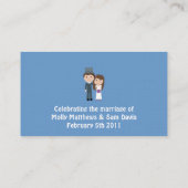 Cartes d'assise de la mariée et de la chambre d'hi (Dos)