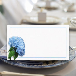 Cartes d'Assise Fleur d'Hydrangea Bleu Ciel