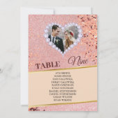 Cartes d'assise photo Rose élégant Diamonds (Dos)