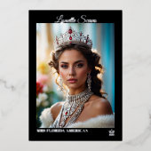 Cartes d'autographe de concours de beauté en feuil (Recto)