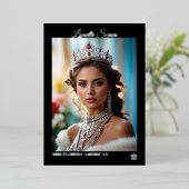 Cartes d'autographe de concours de beauté en feuil (Debout devant)