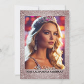Cartes d'autographe de concours de beauté Glitter (Devant)