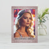 Cartes d'autographe de concours de beauté Glitter (Debout devant)